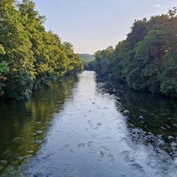 Der Fluss Saale in Rudolstadt