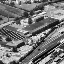 Luftbild der ILO-Motorenwerke aus den 1960er Jahren