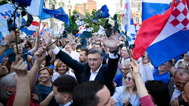 Andrej Plenkovic bei einer Wahlkampfveranstaltung