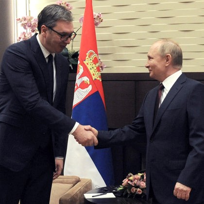 Aleksandar Vucic und Vladimir Putin
