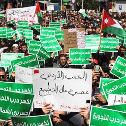 Demonstration in Amman (Jordanien) zur Unterstützung der Palästinenser