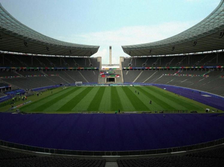 In dit stadion in Berlijn wordt straks de EK-finale gespeeld