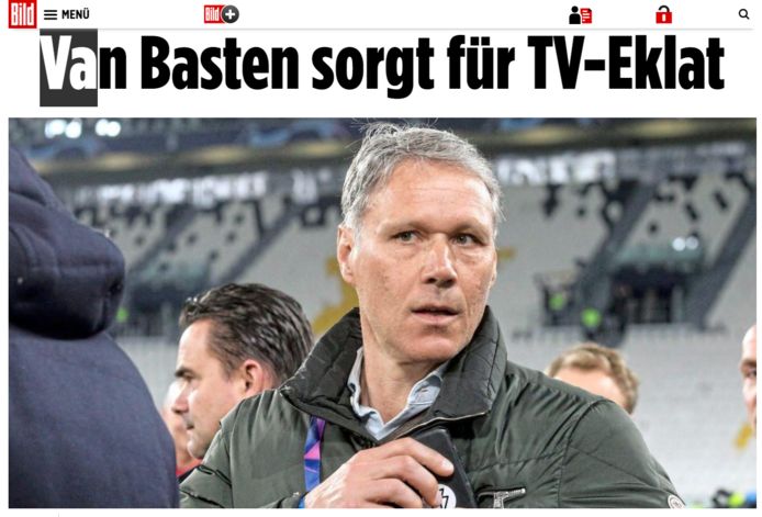 'Van Basten zorgt voor TV-schandaal', kopt Bild.