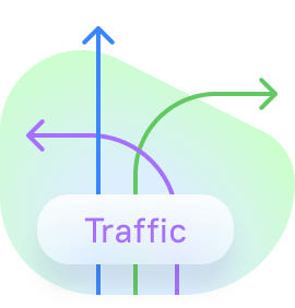 <span class="text-primary">Flexible</span> traffic handling