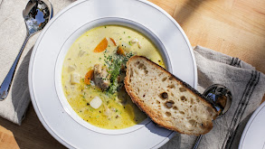 Creamy Clam Chowder and Mussels in Spicy Tomato Sauce thumbnail