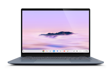 A front-facing ideaPad Flex 5i Chromebook Plus device