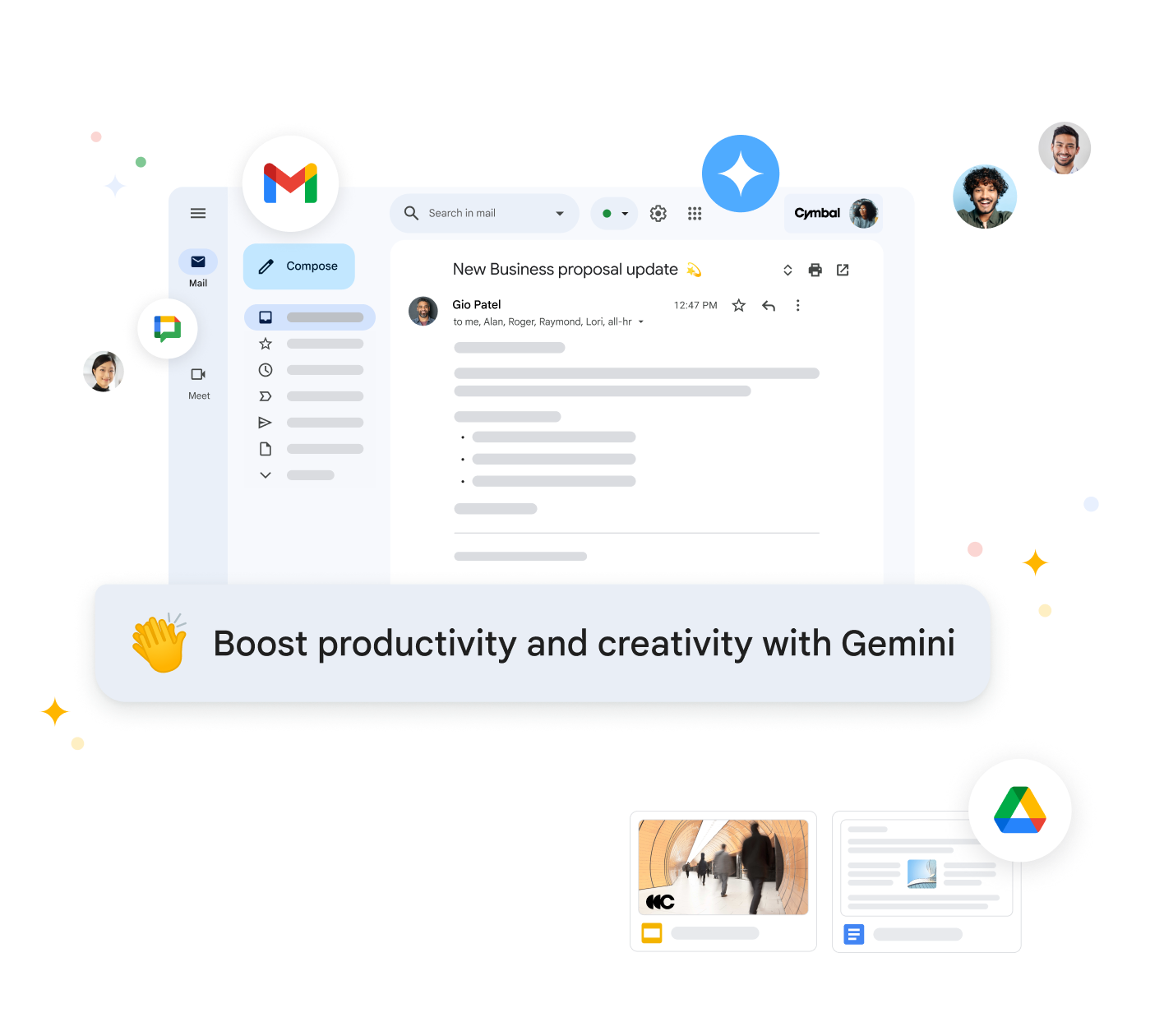 Gemini voor Workspace vat e-mails samen en stelt antwoorden voor in Gmail. Zo krijgt uw productiviteit een boost.