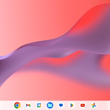 A screenshot of the Chromebook UI, displaying the dock with several Google apps