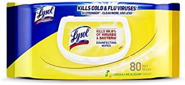 LYSOL Disinfecting Wipes - Lemon & Lime Blossom Flatpack 80 ct. (Pack of 1)