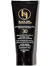 Black Girl Sunscreen - Face &amp; Body Moisturizing Sunscreen Lotion SPF 30, No White-Residue for Melanin Rich Skin (2 Fl. Oz.)