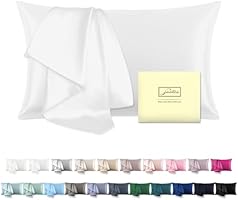 Mulberry Silk Pillowcase for Hair and Skin Pillow Case with Hidden Zipper Soft Breathable Smooth Cooling Silk Pillow...