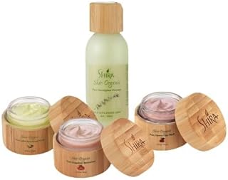 Shira Organic – Facial Cleansers Combo, Eucalyptus Cleanser -89ml, Aha Treatment Scrub 15ml, Cherry Clay Mask 15ml, Grapef...
