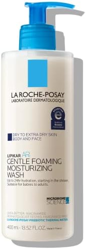 La Roche-Posay Lipikar AP+ Gentle Foaming Moisturizing Wash | Shea Butter + Niacinamide + Glycerin | Moisturizing Body Wash & Face Wash For Dry Skin | National Eczema Association Accepted | Soap Free
