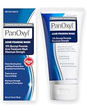 PanOxyl Acne Foaming Wash Benzoyl Peroxide 10% Maximum Strength Antimicrobial, 5.5 Oz