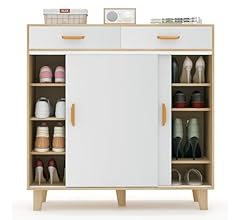 Chnnmbrn Shoe Cabinet with Drawers and Doors,5-Tier Free Standing Shoe Storage Cabinet for Entryway,Modern Shoe Storage Org…