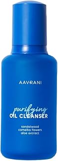 AAVRANI Purifying Oil Cleanser, Non-Greasy, Hybrid Daily Cleanser and Makeup Remover for All Skin Types, Sandalwood Oil, C...