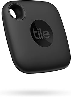 Tile Mate 1-Pack. Black. Bluetooth Tracker, Keys Finder and Item Locator for Keys, Bags and More; Up to 250 ft. Range. Wat...