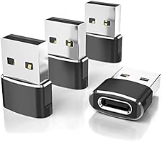 Elebase USB to USB C Adapter 4 Pack,Type C Female to A Male Charger Converter for Apple Watch Ultra iWatch 8 7,iPhone 15...