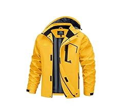 Men's Lightweight Windbreaker Rain Jacket Raincoat with Detachable Hood for Hiking Fishing Activewear