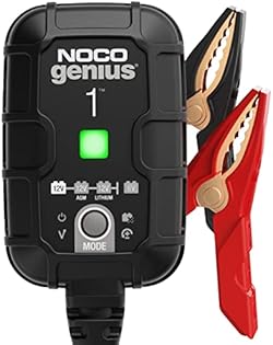 NOCO GENIUS1, 1A Smart Car Battery Charger, 6V and 12V Automotive Charger, Battery Maintainer, Trickle Charger