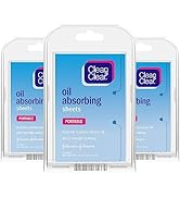 Clean & Clear Oil Absorbing Facial Sheets, Portable Blotting Papers for Face & Nose, Absorbing Bl...