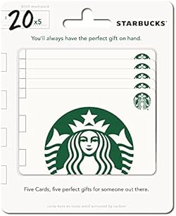 Starbucks $20 Gift Cards (5-Pack)