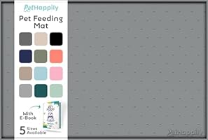 PetHappily Dog Food Mat - 28x18” Large Silicone Pet Food Mat, Raised Edges Dog Mat for Food and Water Prevent Spill,...