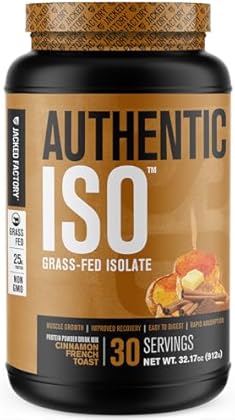 Jacked Factory Authentic ISO Grass Fed Whey Protein Isolate Powder