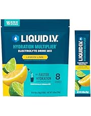 Liquid I.V.® Hydration Multiplier® - Lemon Lime - Hydration Powder Packets | Electrolyte Powder Drink Mix | Convenient Single-Serving Sticks | Non-GMO | 1 Pack (16 Servings)