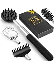 TUKUOS Telescoping Back Scratcher with 3Pcs Detachable Scratching Heads, Back Scratcher for Men/Women,Dual Sides Scratcher/Metal Paw/Rake Scratcher Fathers Day Dad Gifts for Men Husband