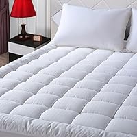 EASELAND Mattress Pad Cover Cotton Top 8-21" Deep Pocket Pillow Top Mattress Topper