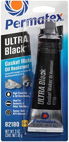Permatex 82180 Ultra Black Maximum Oil Resistance RTV Silicone Gasket Maker, Sensor Safe And Non-Corrosive, Fo