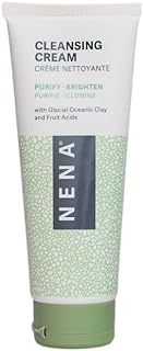NENA Natural Face Wash for Dry Skin - Gentle Exfoliating & Anti Aging Facial Cleanser for Women with Glycolic Acid and Gla...