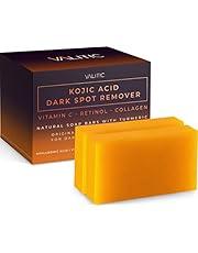 VALITIC Kojic Acid Dark Spot Remover Soap Bars with Vitamin C, Retinol, Collagen, Turmeric - Original Japanese Complex Infused with Hyaluronic Acid, Vitamin E, Shea Butter, Castile Olive Oil (2 Pack)
