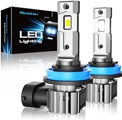 rimthin H11 LED Bulbs, H8 H9 H16 Fog Lights 16000LM Cool White Light Bulbs, Plug & Play, Pack of 2