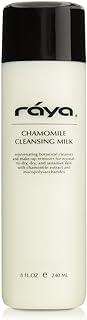Raya Chamomile Facial Cleansing Milk 8 oz (152) | Gentle, Soap-Free Fluid Cleanser and Make-Up Removing Lotion for Dry and...
