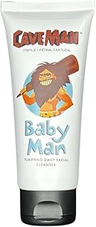SMARTER THAN A ROCK CaveMan Baby Man Purifying Daily Facial Cleanser (100ml) - Exfoliating Facial Wash for Men with Salicy...