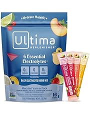 Ultima Replenisher Daily Electrolyte Drink Mix – Mocktini Variety, 16 Stickpacks – Hydration Packets with 6 Key Electrolytes &amp; Trace Minerals – Keto Friendly, Non- GMO &amp; Sugar-Free Electrolyte Powder