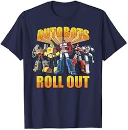 Transformers Retro Autobots Roll Out Group Shot T-Shirt