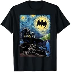 DC Comics Batman Starry Night Style Painting T-Shirt