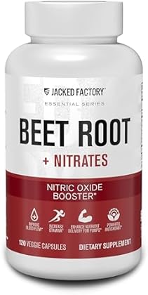 Jacked Factory Beet Root + Nitrates - Beets & Nitric Oxide Supplement with Organic Beet Root Powder, NO3-T® Betaine Nitrat...