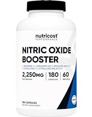 Nutricost Nitric Oxide Booster 750mg, 180 Capsules - 2250mg Per Serving - Gluten Free and Non-GMO