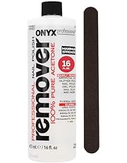 Onyx Professional 100% Pure Acetone Nail Polish Remover Kit with 7 inch Nail File, Maximum-Strength Nail Polish Remover for Gel, Artificial &amp; Glitter Nail Polish, Quick and Effective Formula, 16 Fl Oz