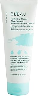 Bl'eau Hydrating Glacial Clay Cleanser detoxify exfoliate rehydrate Glacial Oceanic Clay and 5 fruits extracts to deep cle...