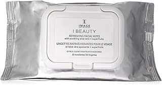 IMAGE Skincare I BEAUTY Refreshing Facial Cleansing Wipes, Effectively Cleanse and Remove Makeup with Cucumber and Aloe Ve...