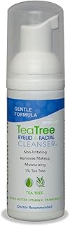 Eco Gentle Eyelid and Facial Cleanser - Foaming Formula With Tea Tree Oil, Chamomile & Shea Butter - Helps Skin Feel Clean...