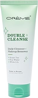 The Crème Shop Korean Skincare Double Cleanse 2-In-1 Green Tea Face Wash, Brightening Treatment, Acne Treatment, Calms Red...