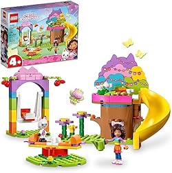 LEGO Gabby's Dollhouse Kitty Fairy’s Garden Party 10787 Building Toy with Tree House, Swing, Slide, and Merry-