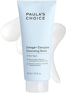 Paula's Choice Omega Complex Cleansing Balm, Double Cleanse Face Wash & Daily Makeup Remover, Suitable for Dry & Sensitive...