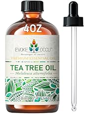 EVOKE OCCU 100% Pure Tea Tree Essential Oil for Toenail Fungus,Hair Damage,Skin Problems,Add to Shampoo,Body Wash,Conditioner 4 FL Oz